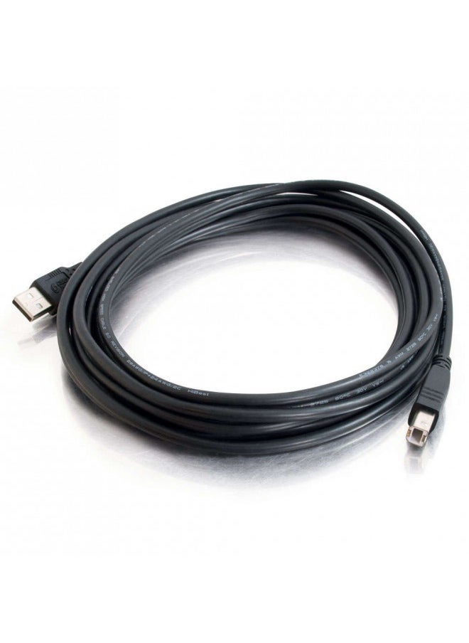 C2G USB Cable, USB 2.0 Cable, USB A to B Cable, 9.84 Feet (3 Meters), Black, Cables to Go 28103