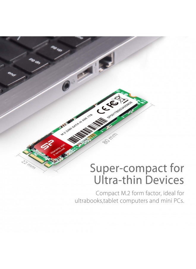 Silicon Power 1TB A55 M.2 SSD SATA III Internal Solid State Drive 2280 SU001TBSS3A55M28AB