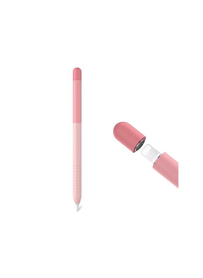 Delidigi Gradient Color Case for Apple Pencil 1st Generation Silicone Protective Apple Pencil Case Cover Sleeve Accessories (Gradient Pink)