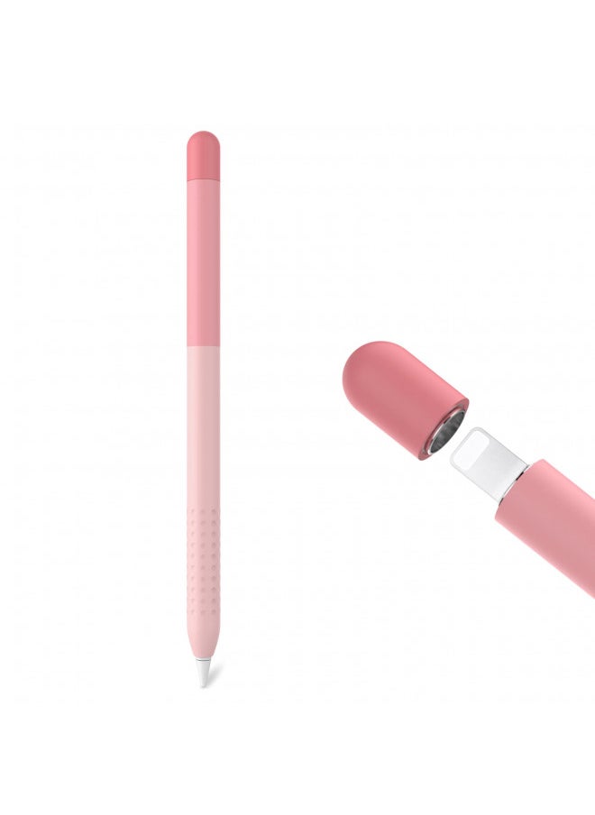 Delidigi Gradient Color Case for Apple Pencil 1st Generation Silicone Protective Apple Pencil Case Cover Sleeve Accessories (Gradient Pink)