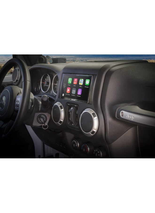 Scosche CR1291B Double DIN Dash Kit Compatible with Select 2007-2019 Chrysler, Dodge & Jeep Vehicles Black