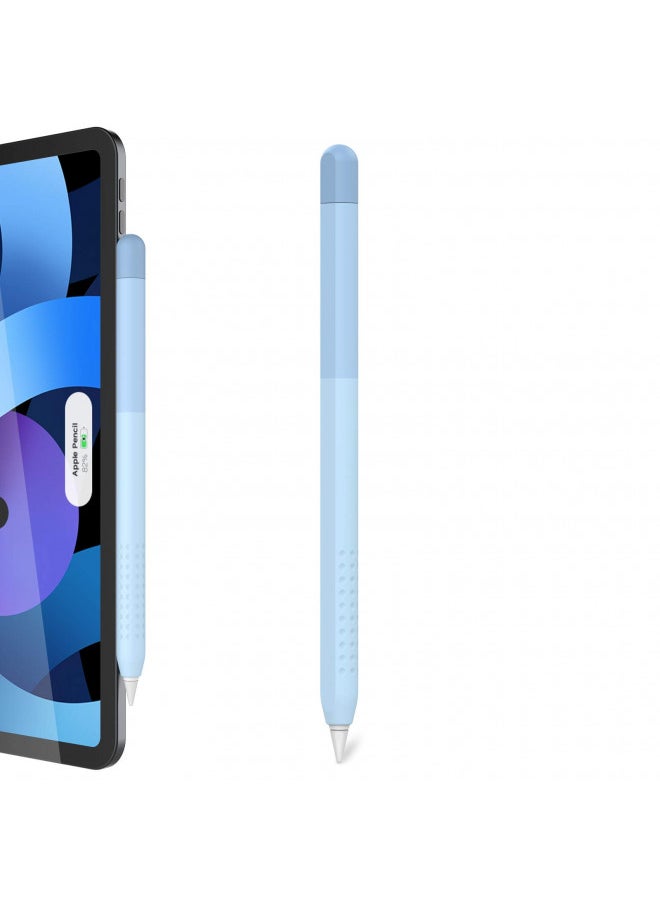 Delidigi Pencil Case Compatible with Apple Pencil 2nd Generation Case, Gradient Color Sleeve Silicone Cover Accessories for Apple Pencil 2nd Generation(Gradient Blue)