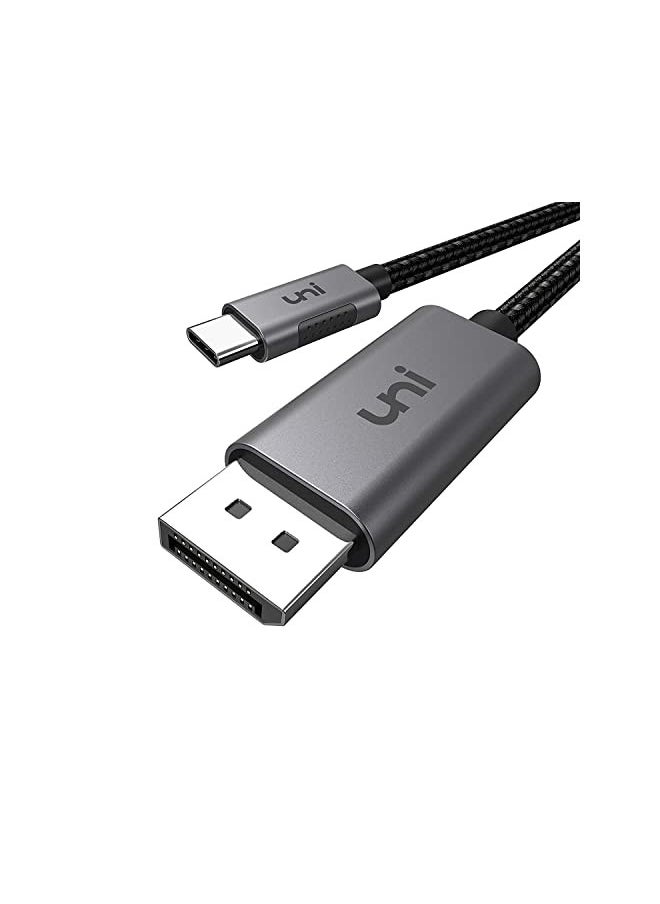 uni USB C to DisplayPort Cable for Home Office (4K@60Hz, 2K@165Hz), Sturdy Aluminum USB Type-C to DisplayPort Cable [Thunderbolt 3/4 Compatible] for MacBook Pro/Air, iPad Pro 2020, XPS, Surface