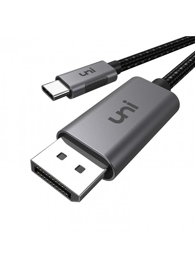 uni USB C to DisplayPort Cable for Home Office (4K@60Hz, 2K@165Hz), Sturdy Aluminum USB Type-C to DisplayPort Cable [Thunderbolt 3/4 Compatible] for MacBook Pro/Air, iPad Pro 2020, XPS, Surface