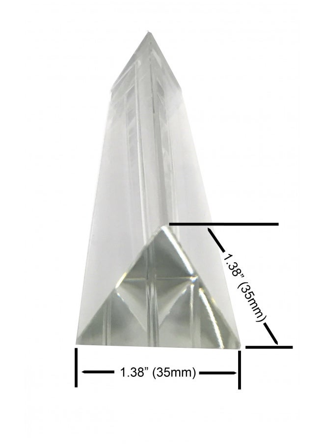 Amlong Crystal 8 inch Optical Glass Triangular Prism for Teaching Light Spectrum Physics and Photo Photography Prism, 200mm