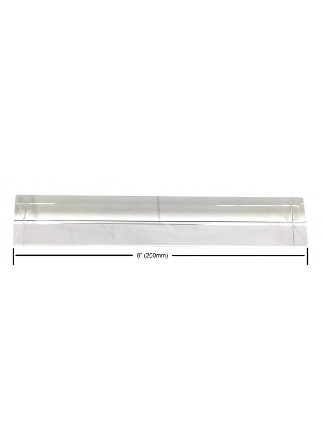 Amlong Crystal 8 inch Optical Glass Triangular Prism for Teaching Light Spectrum Physics and Photo Photography Prism, 200mm