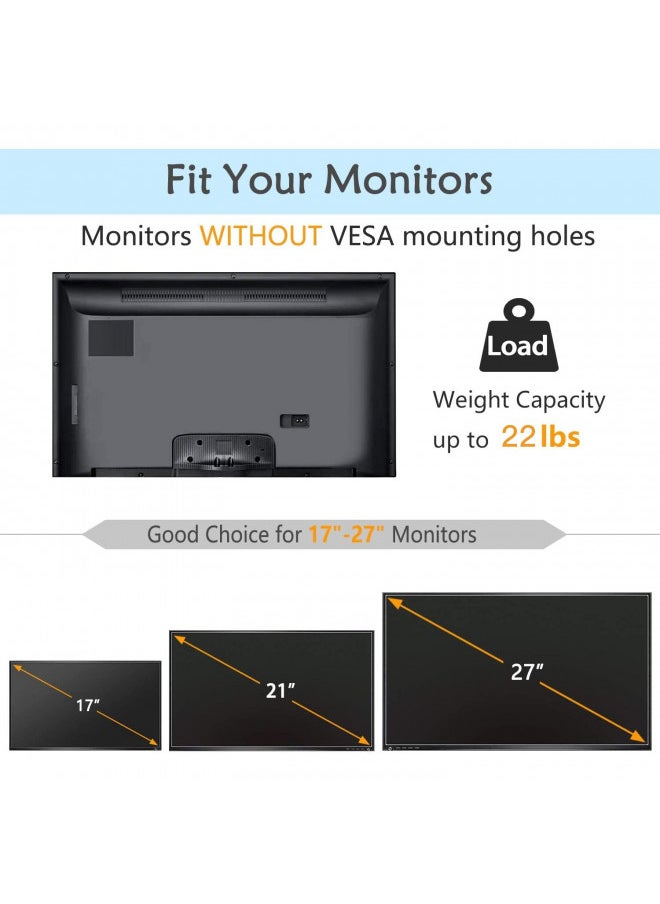 HUANUO Universal VESA Mount Adapter Kit, Non-VESA Adapter for 17 to 27 Inch Monitor Screens to 75x75 VESA Mount