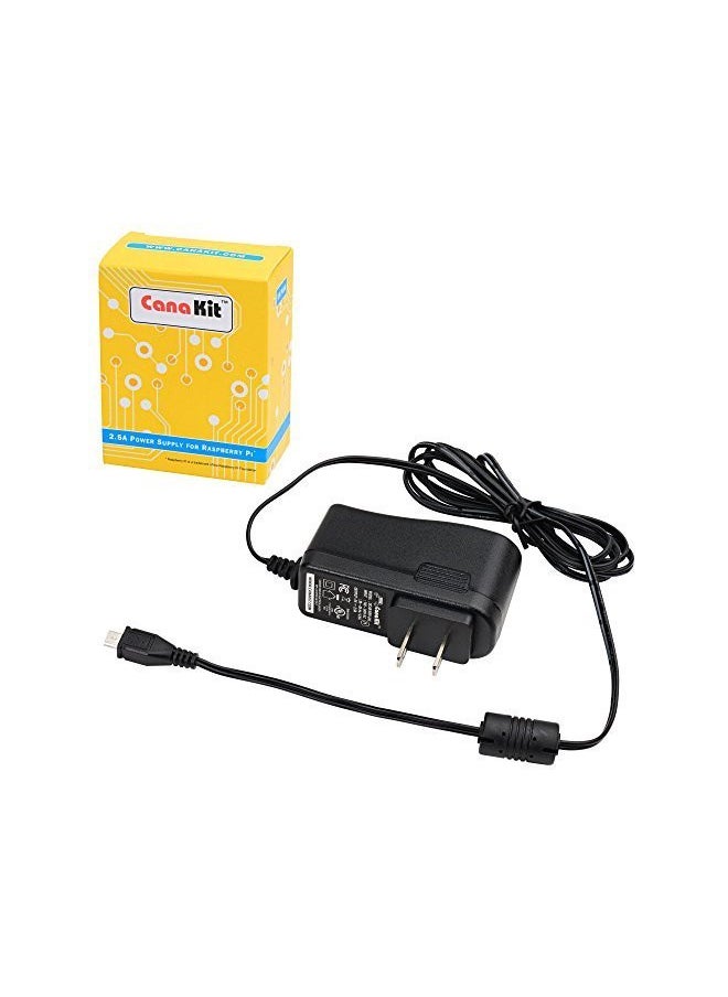 CanaKit 5V 2.5A Raspberry Pi 3 B+ Power Supply/Adapter (UL Listed)