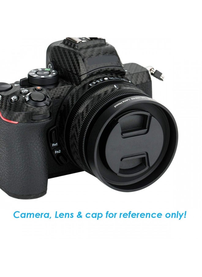 Fotasy JJC Dedicated Black Screw-in Lens Hood Shade for Nikon NIKKOR Z DX 16-50mm f/3.5-6.3 VR, Replace HN-40 Lense Hood, Compatible with 46mm Cap,LH-HN40P