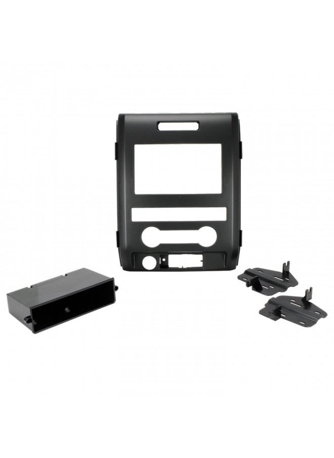 Scosche FD1438B Compatible with 2009-12 Ford F-150 XL , ISO Double DIN & DIN+Pocket Dash Kit, Black
