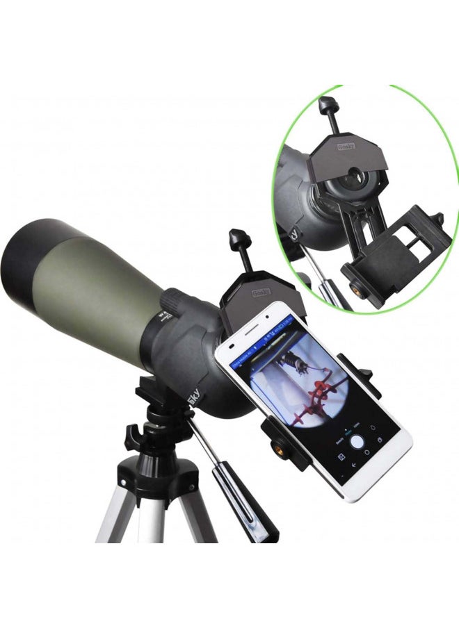 GOSKY Smartphone Adapter Mount Regular Size - Compatible with Binoculars, Monoculars, Spotting Scopes, Telescope, Microscopes - Fits almost all Smartphones on the Market - Record Nature and The World