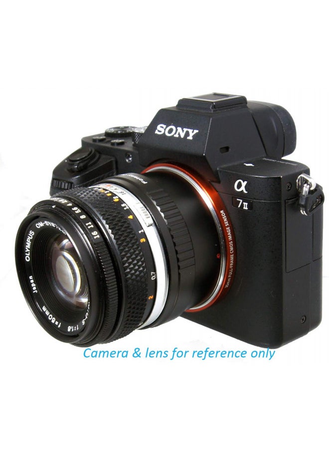 Fotasy Olympus OM Lens to E Mount Adapter, OM FE Adapter, OM Adapter FE-Mount, Compatible with Sony a7 a7R a7s II III IV a9 a7c Alpha 1 a6600 a6500 a6400 a6300 a6100 a6000 a5100 a5000 ZV-E10