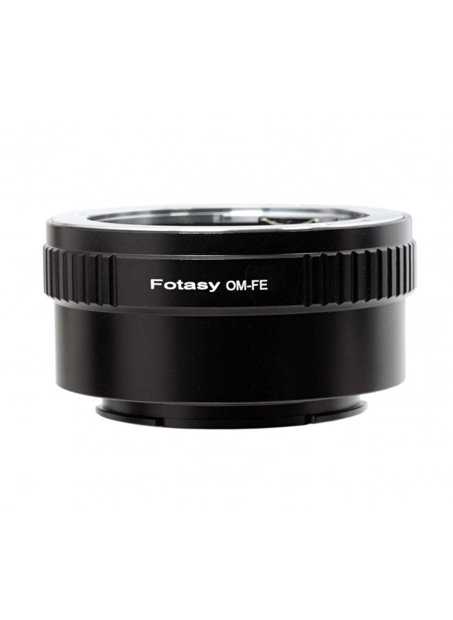 Fotasy Olympus OM Lens to E Mount Adapter, OM FE Adapter, OM Adapter FE-Mount, Compatible with Sony a7 a7R a7s II III IV a9 a7c Alpha 1 a6600 a6500 a6400 a6300 a6100 a6000 a5100 a5000 ZV-E10