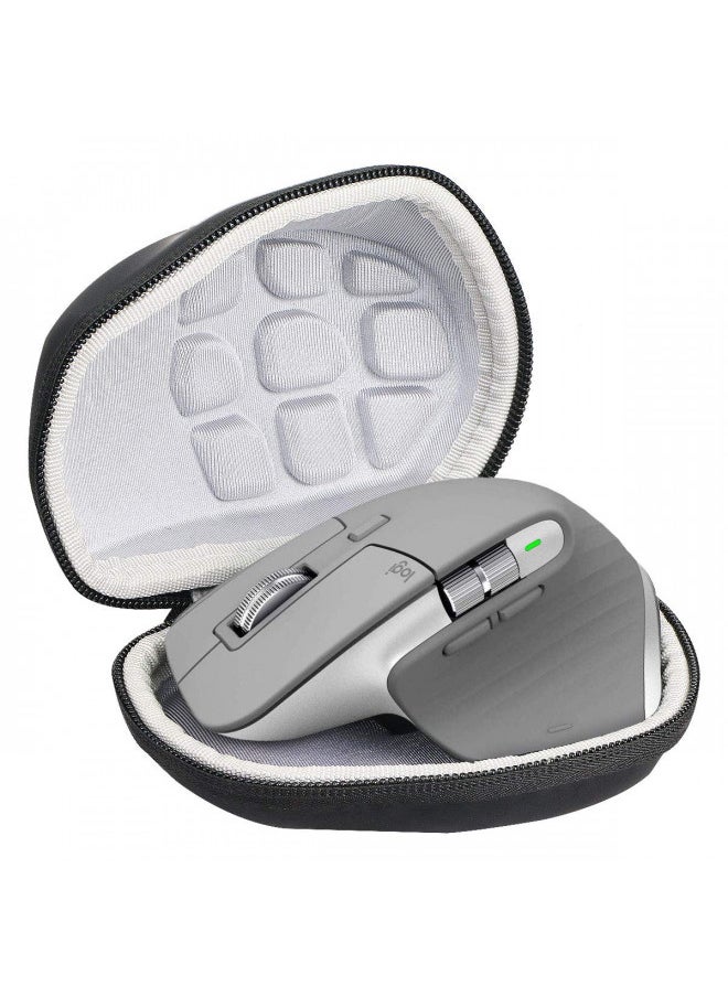 co2CREA Hard Travel Case Replacement for Logitech MX Master 3 / Master 2S Advanced Wireless Mouse (Black Case + Inside White)