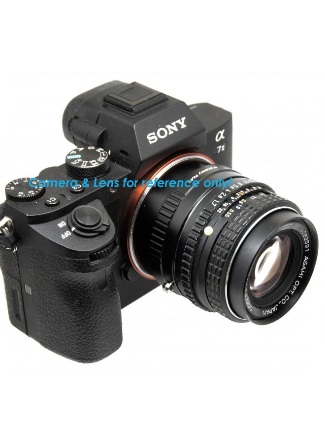 Fotasy PK Lens to E Mount Adapter, K Mount E Adapter, PK FE Adapter, Compatible with Pentax K Lens Sony a7 a7R a7s II III IV a9 a7c Alpha 1 a6600 a6500 a6400 a6300 a6100 a6000 a5100 a5000 a3500 ZV-E10