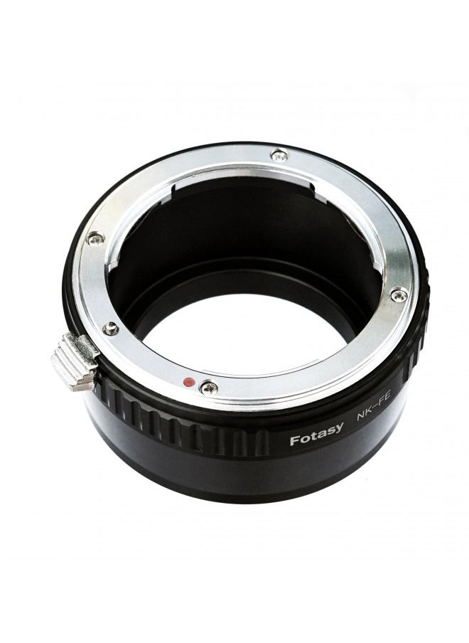 Fotasy Manual F Mount Lens to E-Mount Adapter, NK E Mount Adapter, Compatible with Nikon F Lens Sony a7 a7R a7s II III IV a9 a7c Alpha 1 a6600 a6500 a6400 a6300 a6100 a6000 a5100 a5000 a3500 ZV-E10