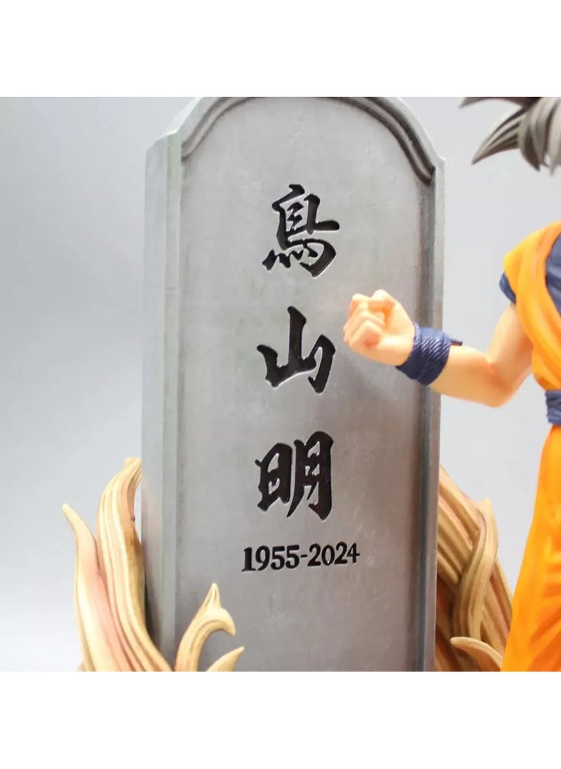 Anime Dragon Ball Z Son Goku mourn over Toriyama Akira's death Figure Statue Toy