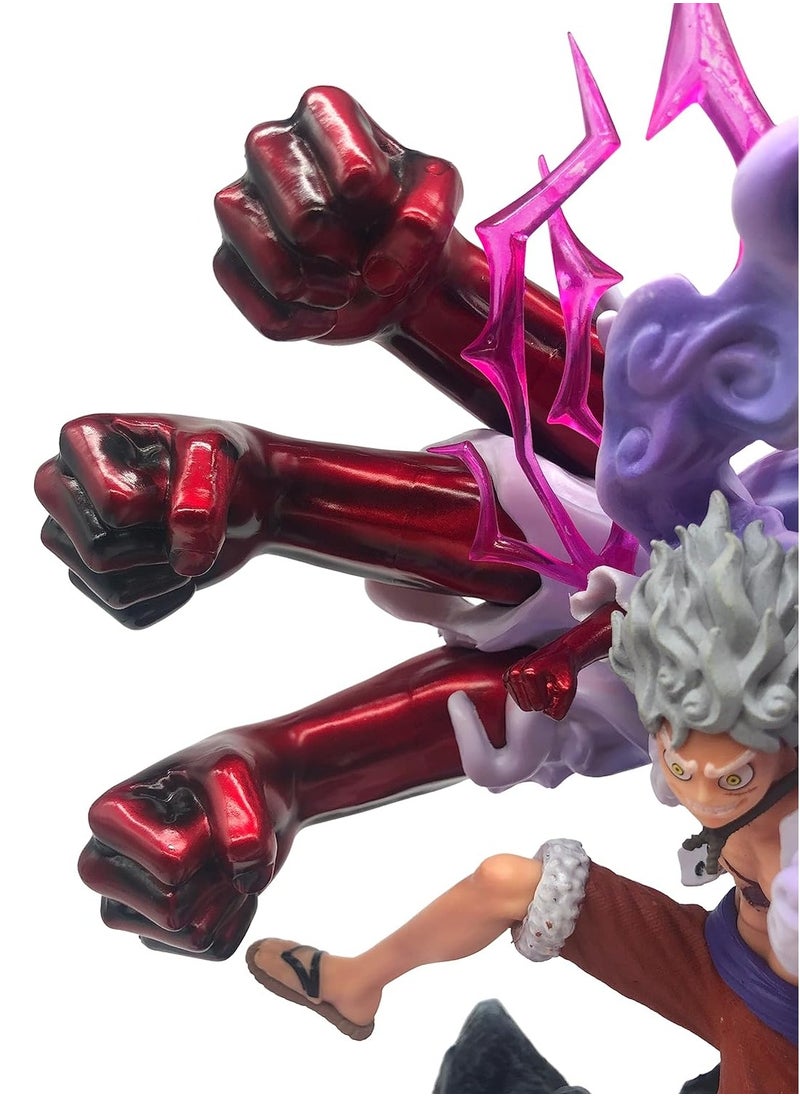 One Piece Big Monkey D. Luffy Gear 5 Haki Gatling Action Figure