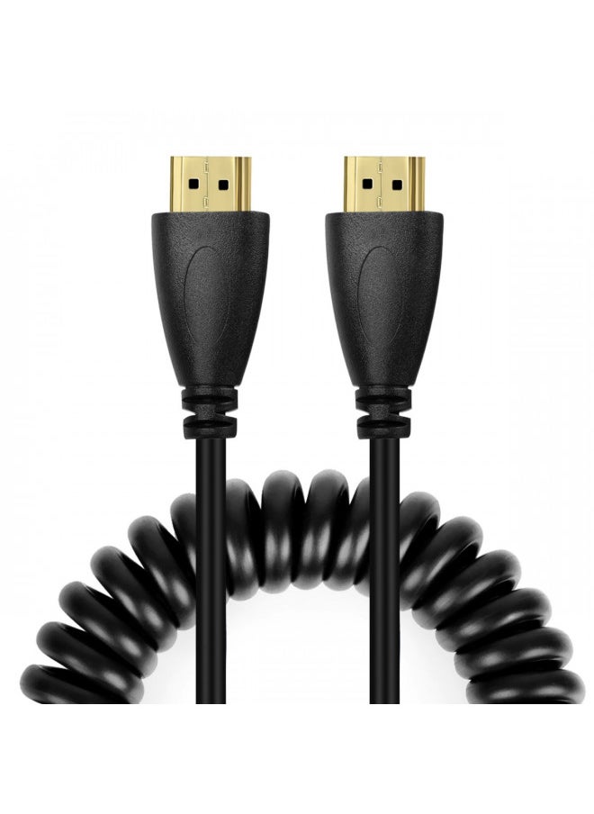 4k Full HDMI To Full HDMI Coiled Cable For Atomos For Ninja Star Recorder(11.8-17.7