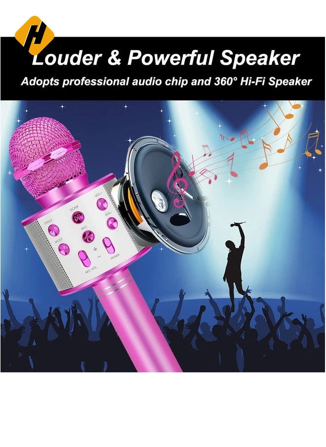 Bluetooth Karaoke Microphone Wireless,Portable Singing Microphone for Kids Adults,Karaoke Machine for Kids Toys,Birthday Gifts Ideas