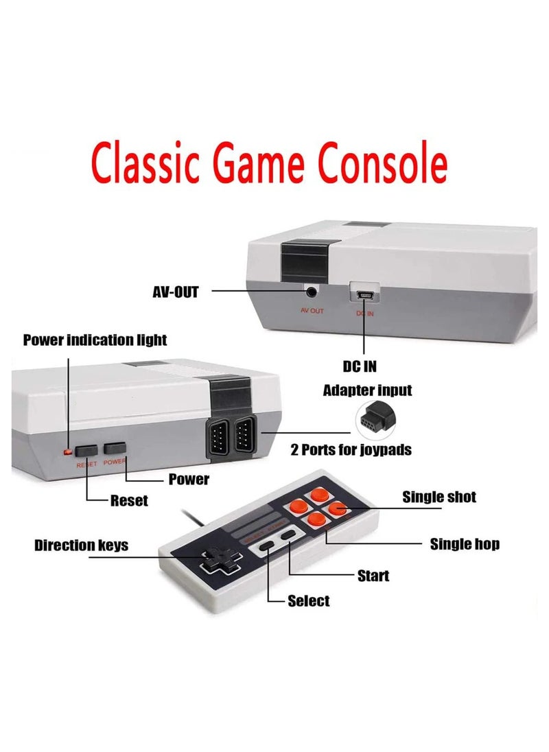 Retro Video Game Console – 8 Bit 620-in-1 Built-in Games with 2 Controllers, Classic TV Output Gaming System, Perfect for Family Fun and Nostalgic Play