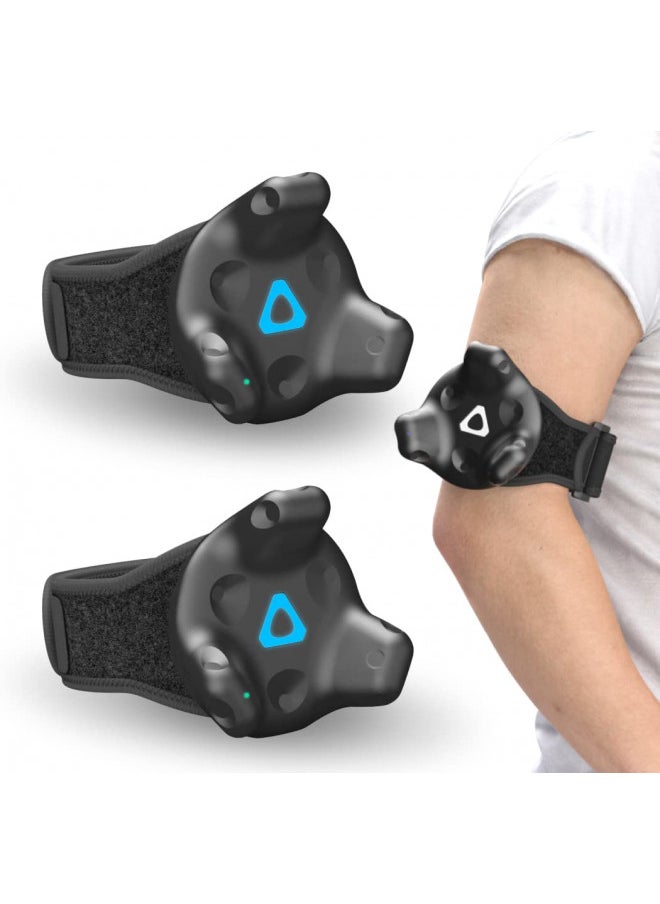 Skywin VR Tracker Straps for HTC Vive System Tracker Puck (2 Pack) - Adjustable Straps for Hand Foot Object and Full-Body Tracking in Virtual Reality