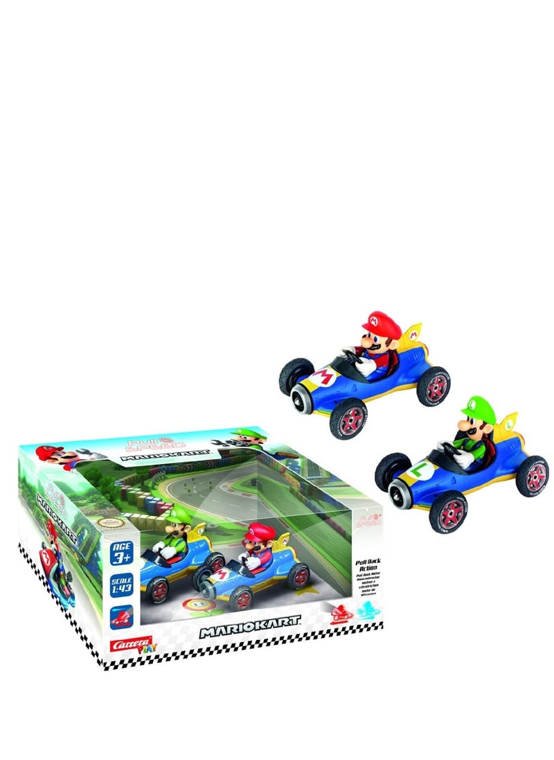 Carrera Pull N Speed Mario Kart Mach8 Twinpack