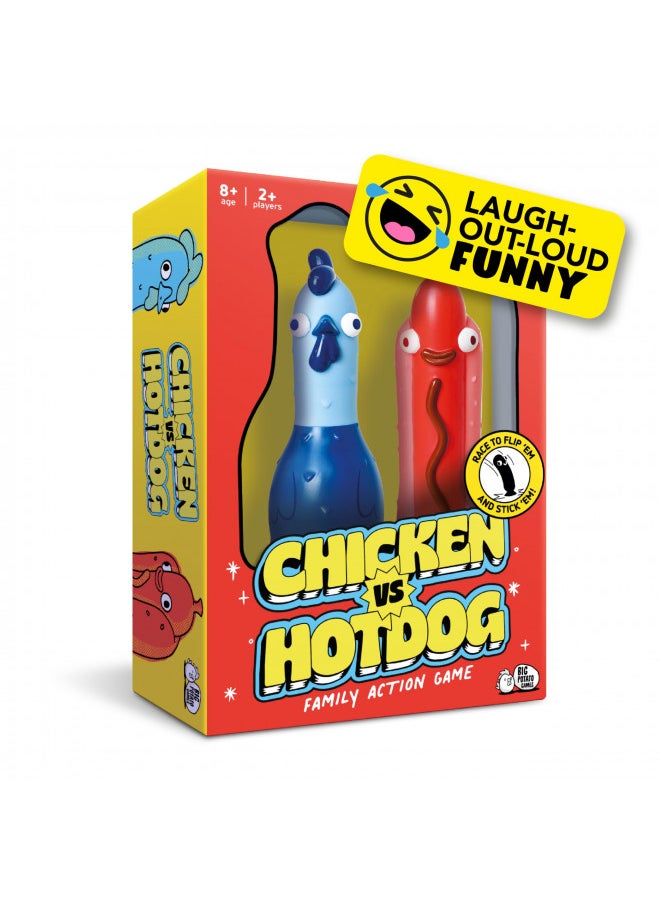 Big Potato Chicken vs Hotdog: The Ultimate Challenge Party Game for Flipping-Fun Families, Board Game for Game Nights