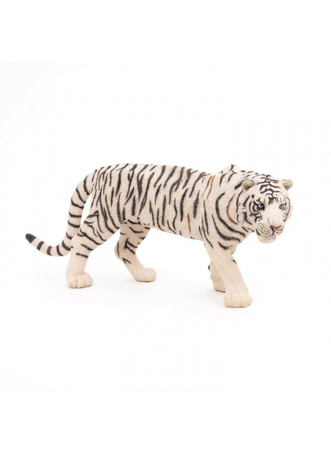 Papo -Hand-Painted - Figurine -Wild Animal Kingdom - White Tiger -50045 -Collectible - for Children - Suitable for Boys and Girls- from 3 Years Old