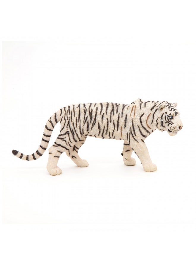 Papo -Hand-Painted - Figurine -Wild Animal Kingdom - White Tiger -50045 -Collectible - for Children - Suitable for Boys and Girls- from 3 Years Old