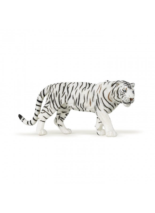 Papo -Hand-Painted - Figurine -Wild Animal Kingdom - White Tiger -50045 -Collectible - for Children - Suitable for Boys and Girls- from 3 Years Old