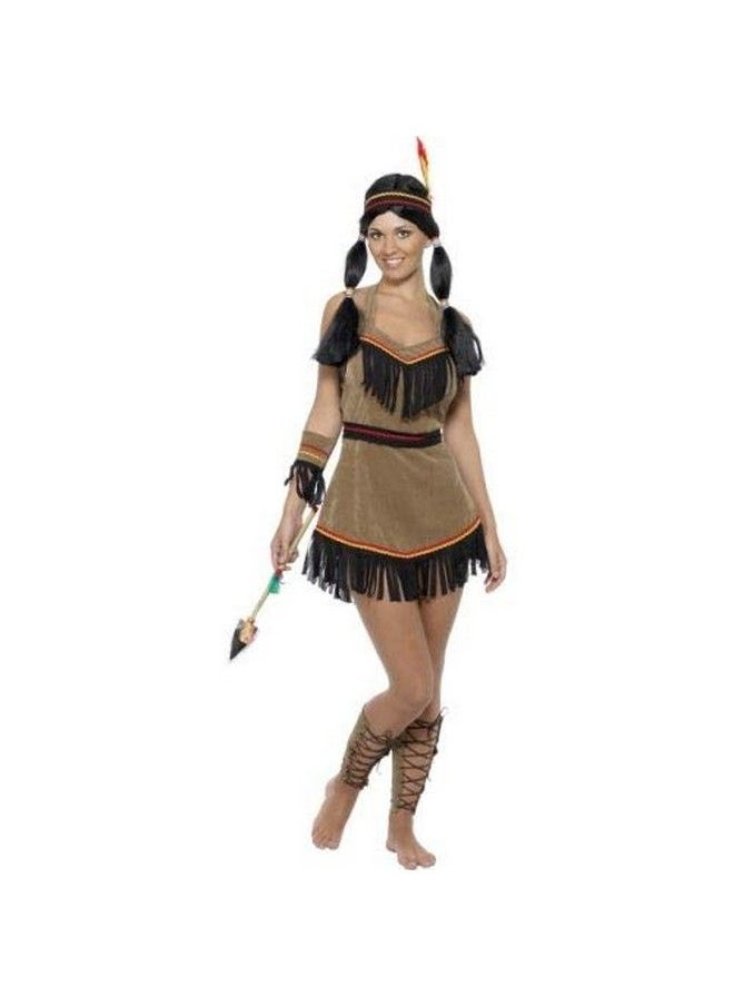 WomenS Native American Indian Costume Dress Belt Headband Armband And Leg Cuffs Size: M Colour: Brown 31882