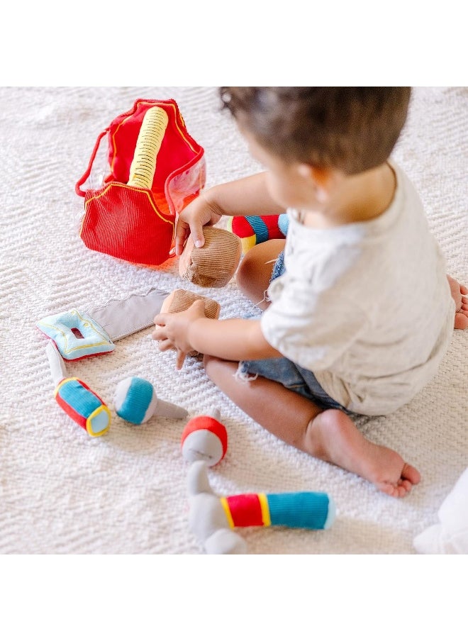 Melissa & Doug Toolbox Fill And Spill Toddler Toy With Vibrating Drill - 9 Pcs