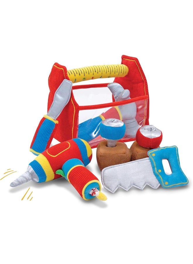 Melissa & Doug Toolbox Fill And Spill Toddler Toy With Vibrating Drill - 9 Pcs