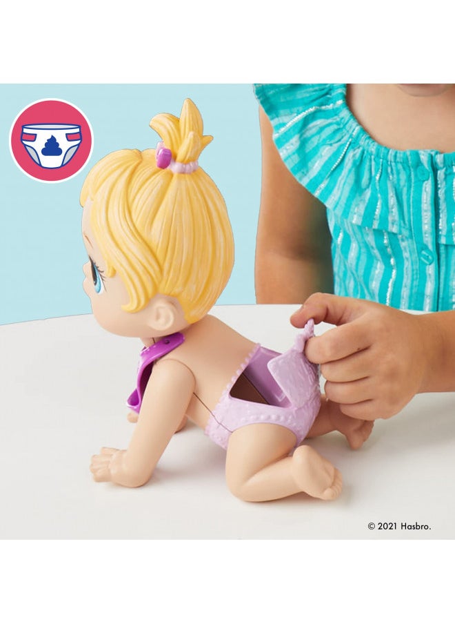 Baby Alive Lil Snacks Doll, Eats and Poops, Snack-Themed 8-Inch Baby Doll, Snack Box Mold, Toy for Kids Ages 3 and Up, Blonde Hair