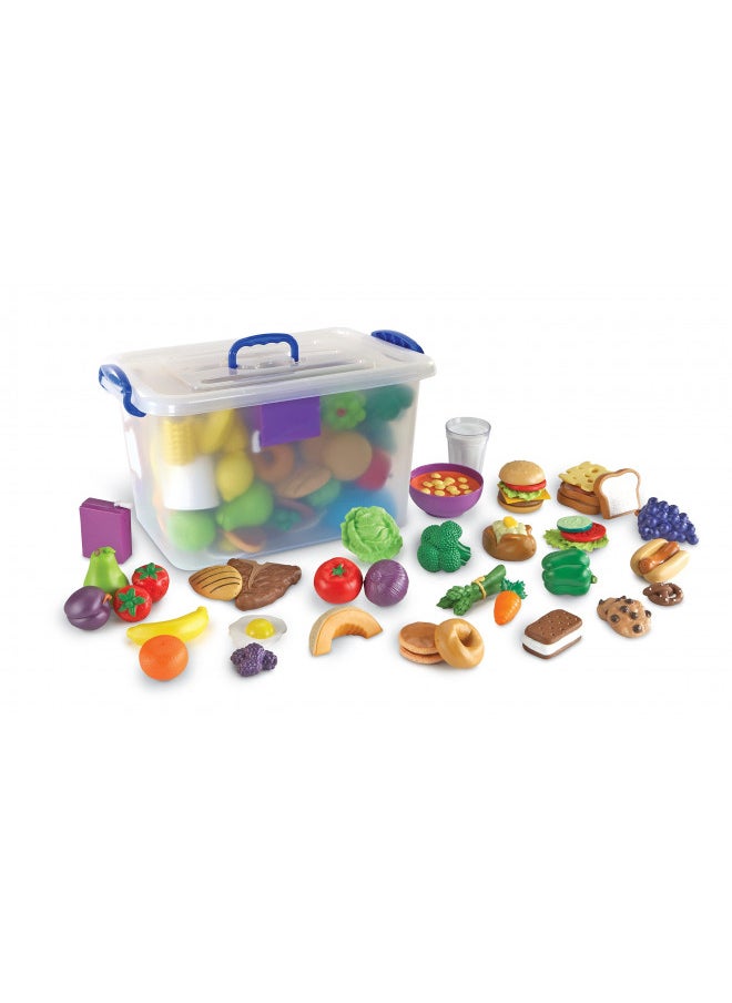 Learning Resources New Sprouts Classroom Play Food Set, 100 Pieces - LER9723,Multi,12 L x 7 W x 12 H in