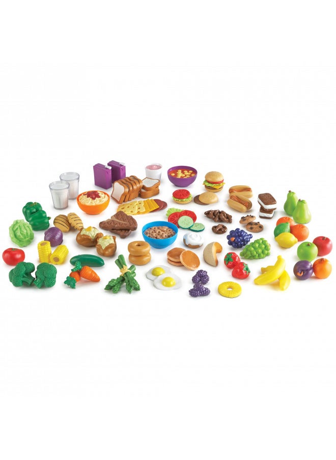 Learning Resources New Sprouts Classroom Play Food Set, 100 Pieces - LER9723,Multi,12 L x 7 W x 12 H in