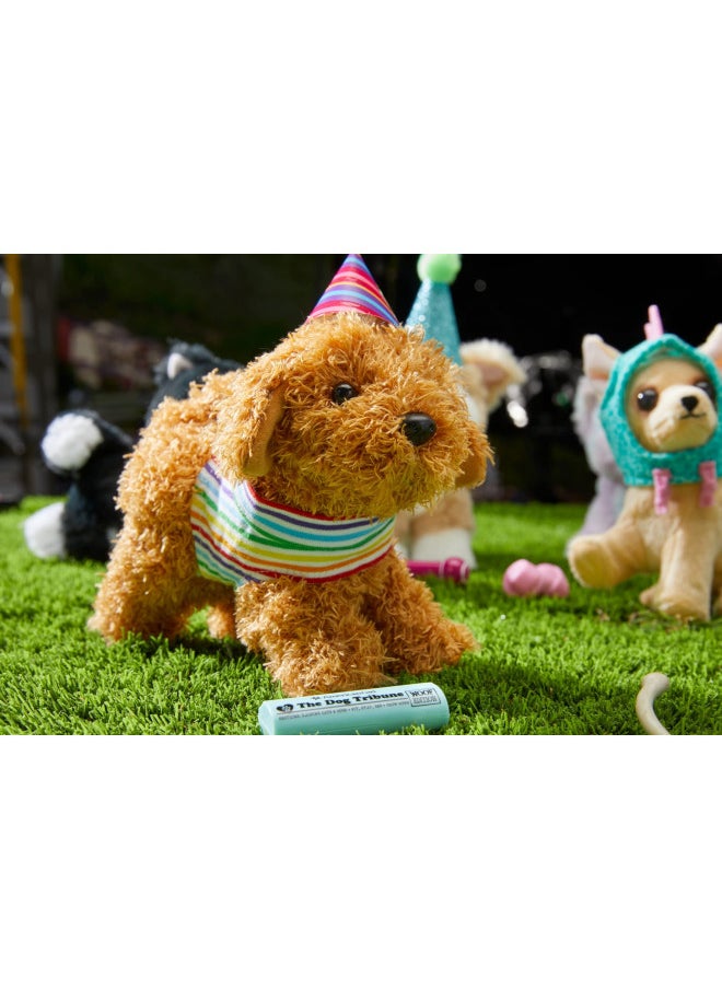 American Girl Truly Me 18-inch Doll Pet Daffodil Doodle Dog with Magnetic Mouth to Hold Her Barbell Toy, For Ages 6+