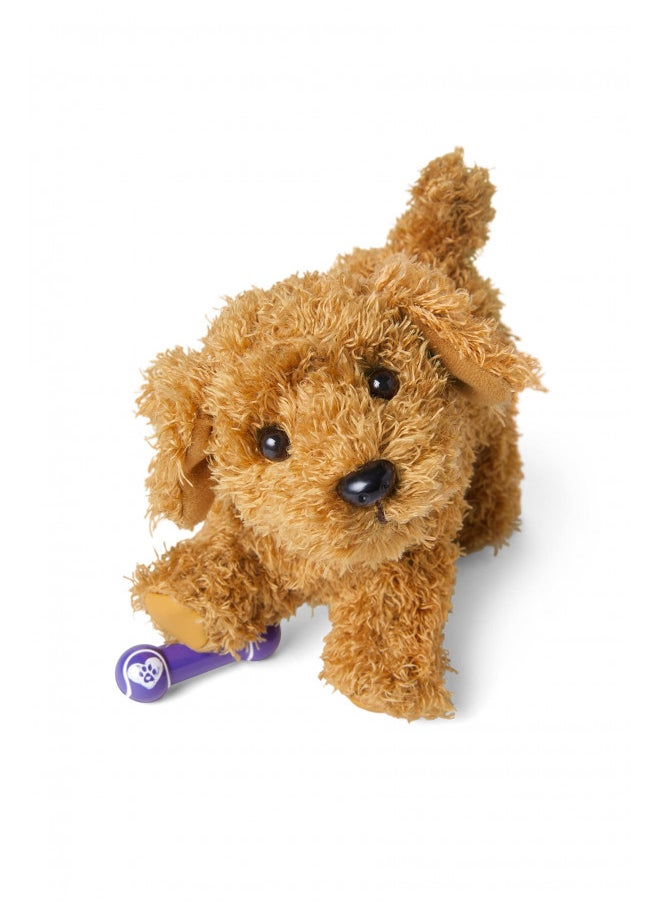 American Girl Truly Me 18-inch Doll Pet Daffodil Doodle Dog with Magnetic Mouth to Hold Her Barbell Toy, For Ages 6+