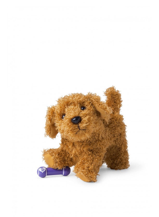 American Girl Truly Me 18-inch Doll Pet Daffodil Doodle Dog with Magnetic Mouth to Hold Her Barbell Toy, For Ages 6+