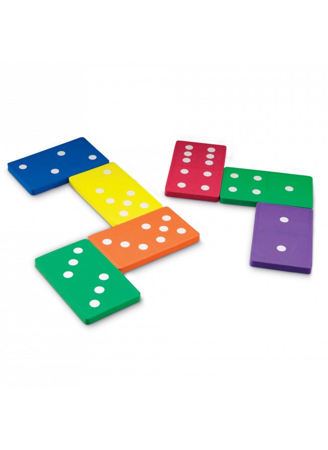 Learning Resources Jumbo Foam Dominoes, Jumbo Learning Dominoes, Foam Dominoes, Domino Games for Kids, Ages 5+