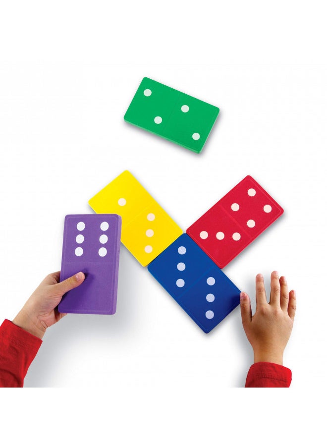 Learning Resources Jumbo Foam Dominoes, Jumbo Learning Dominoes, Foam Dominoes, Domino Games for Kids, Ages 5+