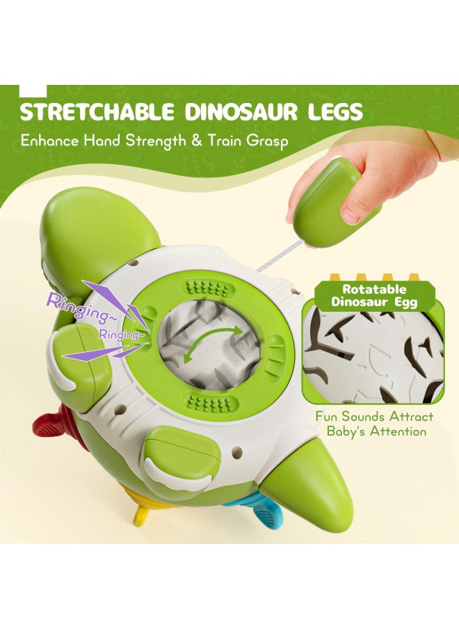 1 Year Old Toys - Montessori Dinosaur Toys One Year Old Boy Birthday Gift, Sensory Pop Pull String Fidget Spinner Toy, Educational Developmental Baby Toys 12-18 Months, Stocking Stuffers for Kids