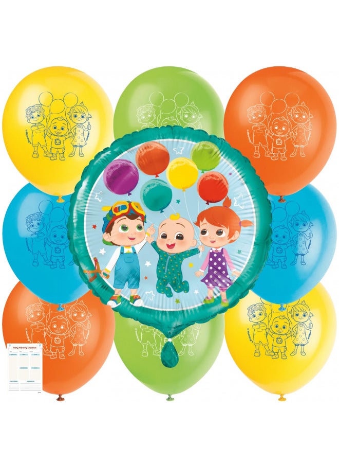 Unique Cocomelon Balloons Bundle - Cocomelon Themed Balloons Latex & Foil, Checklist - Cocomelon Birthday Decorations, Cocomelon Party Supplies, Cocomelon Party Decorations