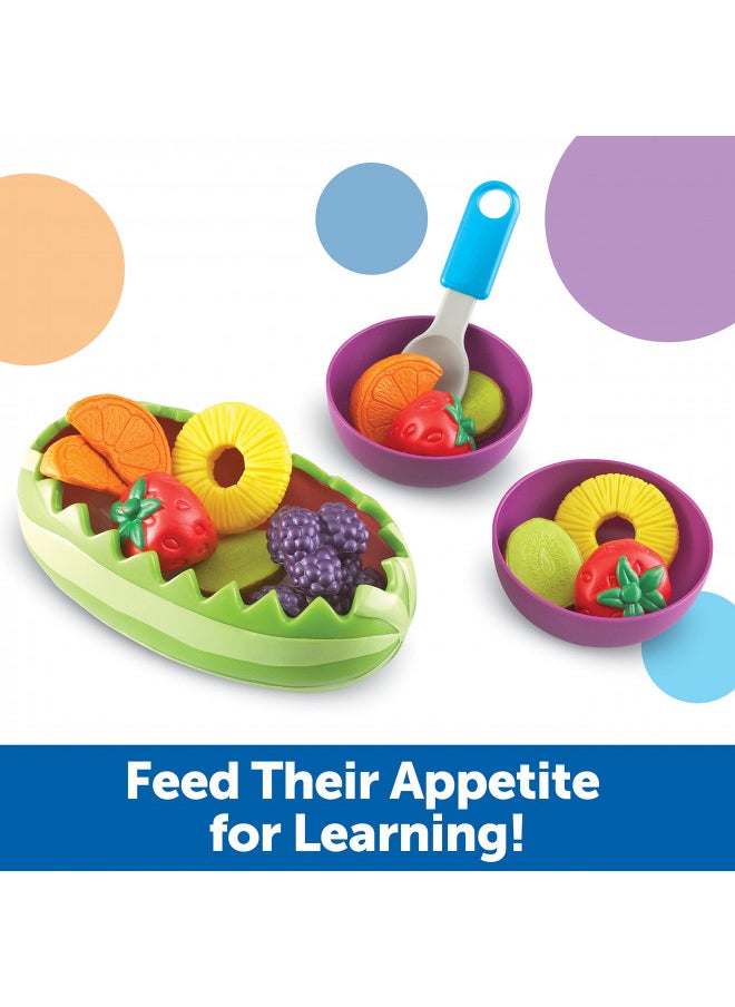 Learning Resources New Sprouts Fresh Fruit Salad Set - 18 Pieces, Ages 18+ Months Pretend Play Food for Toddlers, Preschool Learning Toys, Kitchen Play Toys for Kids