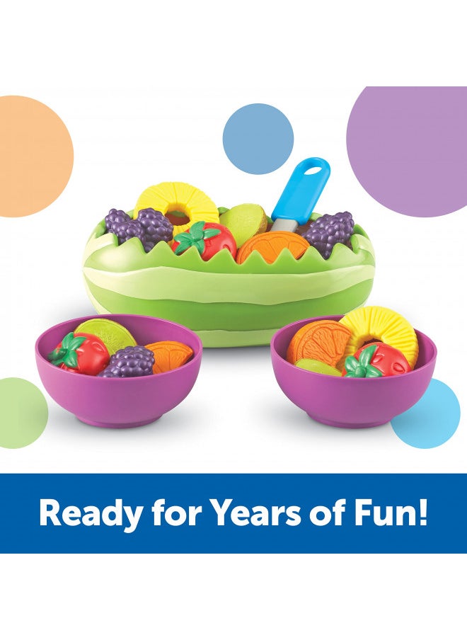 Learning Resources New Sprouts Fresh Fruit Salad Set - 18 Pieces, Ages 18+ Months Pretend Play Food for Toddlers, Preschool Learning Toys, Kitchen Play Toys for Kids