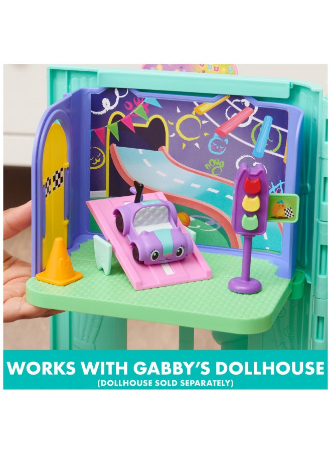 Gabby's Dollhouse, Carlita Purr-ific Play Room with Carlita Toy Car, Accessories, Furniture and Dollhouse Deliveries, Kids Toys for Ages 3 and up