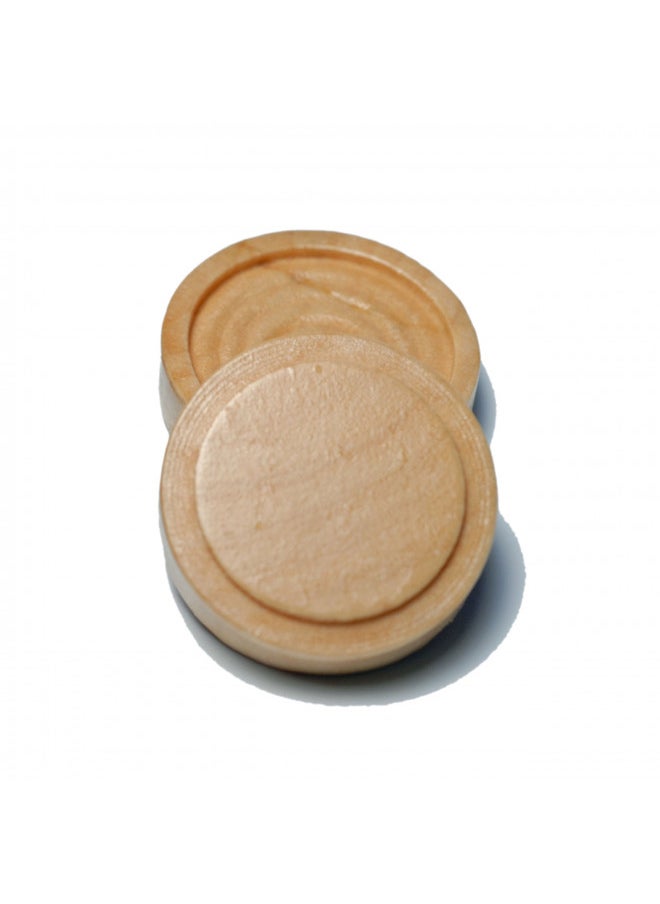 WE Games Checkers Pieces Only, Wooden Checker Board Game Pieces, 24 Brown and Natural Stackable Player Pieces with a Drawstring Storage Bag, 1.5 Inch Diameter Carved Versatile Game Pieces