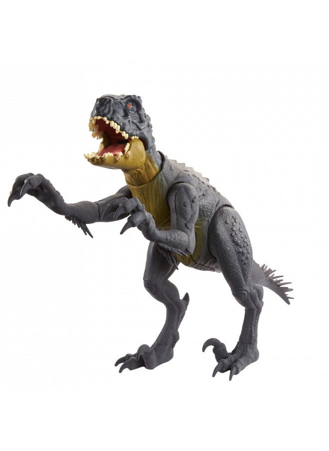 Jurassic World Toys Slash N Battle Scorpios Rex Action & Sound Dinosaur Figure Camp Cretaceous with Movable Joints, Slashing & Tail Whip Motions & Roar Sound, Kids Gift Ages 4 Years & Up