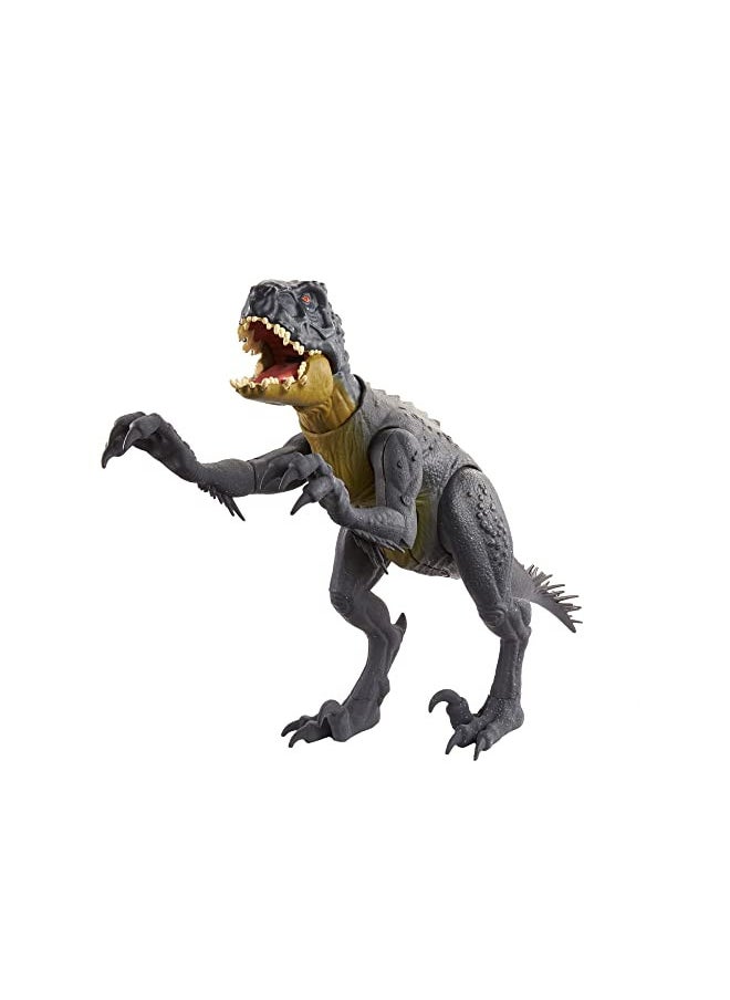 Jurassic World Toys Slash N Battle Scorpios Rex Action & Sound Dinosaur Figure Camp Cretaceous with Movable Joints, Slashing & Tail Whip Motions & Roar Sound, Kids Gift Ages 4 Years & Up